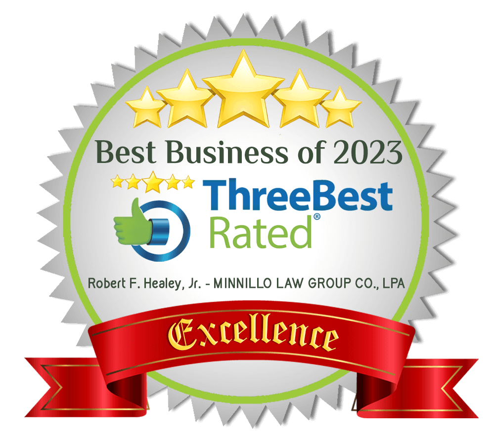 ThreeBest Rated Best Business of 2023 - Robert F. Healey, Jr. - Minnillo Law Group Co., LPA